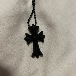 CHROME-HEARTS Black silicone rubber necklace